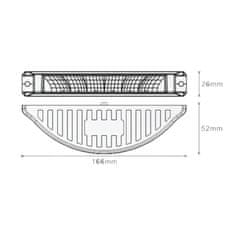 Stualarm Výstražné LED světlo vnější, 12-24V, 6x3W, oranžové, ECE R65 (kf186)