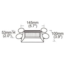 Stualarm PREDATOR LED vnitřní, 4x3W, 12-24V, modrý, 145mm (kf750-1blue)