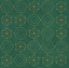 Duni Ubrousky Dunisoft Gilded Star Green (60ks, 40x40 cm)