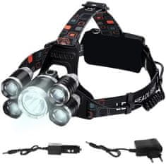 shumee 5 x T6 CREE LED čelovka