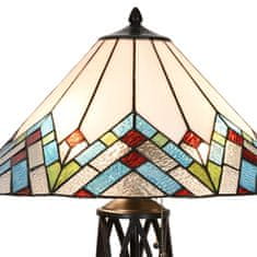 Clayre & Eef Stolní lampa Tiffany ABSTRACT TRIANGLE 5LL-5393