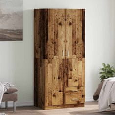 Petromila Šatní skříň old wood 80 x 52 x 180 cm kompozitní dřevo