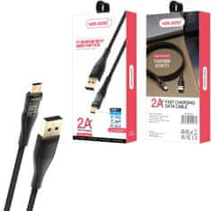 Ven USB na Micro 2A Rychlonabíjecí Kabel - 1,5 m - Černá KP34827