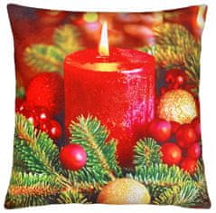 Decora Vánoční polštář CHRISTMAS CANDLES V. 40x40 cm Mybesthome Varianta: Povlak na polštář, 40x40 cm