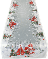 Decora Vánoční ubrus - běhoun na stůl SNOWMAN FAMILY 40x140 cm Mybesthome