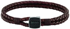 Hugo Boss Stylový náramek z hnědé kůže 1580048 (Délka 19 cm)