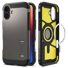 Spigen Pancéřový kryt na iPhone 16 6.1" Spigen Tough Armor Mag MagSafe Šedý