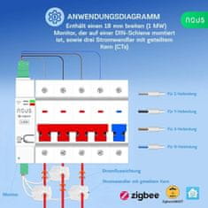 Nous Nous D4Z Zigbee Smart Din Měřič Energie 120A