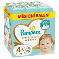 Pampers Pleny jednorázové Premium Care vel. 4 (174 ks) 9-14 kg - měsíční balení