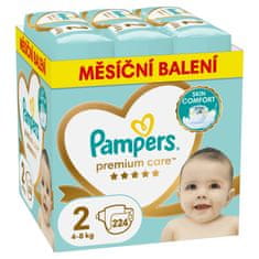 Pampers Pleny jednorázové Premium Care vel. 2 (224 ks) 4-8 kg - měsíční balení