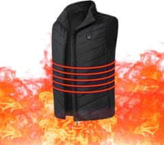 VIVVA® Unisex vyhřívaná vesta, Pánská vesta, Dámská vesta, Prošívaná Vesta, Outdoorové oblečení + dobíjecí baterie je součástí dodávky POWERBANK | FLAMEVEST 6XL