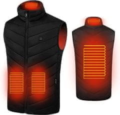 VIVVA® Unisex vyhřívaná vesta, Pánská vesta, Dámská vesta, Prošívaná Vesta, Outdoorové oblečení + dobíjecí baterie je součástí dodávky POWERBANK | FLAMEVEST 6XL