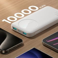 Joyroom JR-PBF12 Power Bank 10000mAh 2x USB/ USB-C 12W, bílý