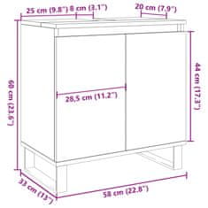 Vidaxl Koupelnová skříňka betonově šedá 58x33x60 cm kompozitní dřevo