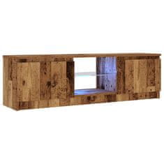 Vidaxl TV stolek s LED old wood 120 x 30 x 36 cm kompozitní dřevo