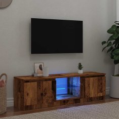 Vidaxl TV stolek s LED old wood 120 x 30 x 36 cm kompozitní dřevo