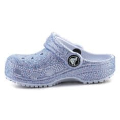 Crocs Dřeváky modré 22 EU Classic Glitter Clog