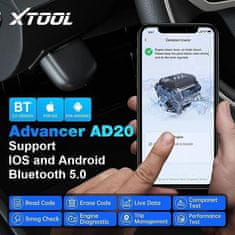 Xtool XTOOL AD20 bluetooth, autodiagnostika pro IOS a Android + bezplatná aplikace