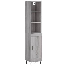 Vidaxl Skříň highboard šedá sonoma 34,5 x 34 x 180 cm kompozitní dřevo