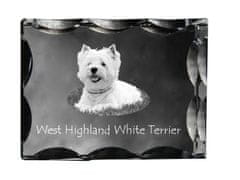 Artdog West Highland White Terrier, Westie - krystal s fotkou pejska, skleněná soška s fotkou, unikátní rám s fotkou od Art-Dog