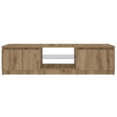 Vidaxl TV stolek s LED dub artisan 140 x 40 x 35,5 cm kompozitní dřevo