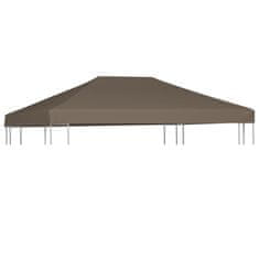 Vidaxl Střecha na altán 310 g/m² 3 x 4 m barva taupe