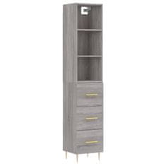 Vidaxl Skříň highboard šedá sonoma 34,5 x 34 x 180 cm kompozitní dřevo