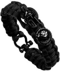 Camerazar Pánský náramek Spartan Helmet Viking Survival, nerezová ocel, paracord 550, délka 22 cm - Varianta 2