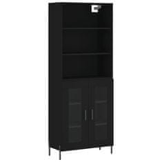 Vidaxl Skříň highboard černá 69,5 x 34 x 180 cm kompozitní dřevo