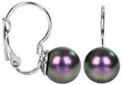 Levien Půvabné náušnice s klapkou Pearl Iridescent Purple