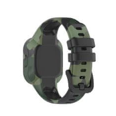 Drakero Silikonový řemínek Army zelený na hodinky Garmin Vivofit JR3 PRCZ-4337