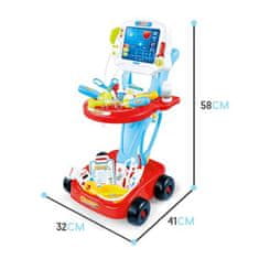 WOOPIE WOOPIE Baby Doctor's Trolley Blue Medical Kit pro děti 17 akc