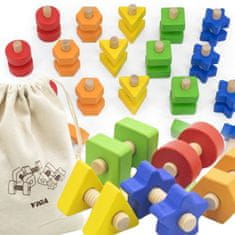 LEBULA Hračka VIGA Nuts and Bolts Match and Twist Activity Toy