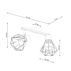 Sollux ARTEMIS 2 Stropní světlo, černá SL.1106 - Sollux