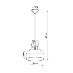 Sollux CASCO Závěsné světlo, bílá-dřevo SL.0388 - Sollux