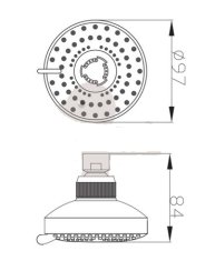 SAT Hlavová sprcha 3-funkční OPS024 - SAT