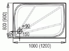 SAT Vanička litý mramor 100/80 vč. nohou LIMNEW10080 - SAT