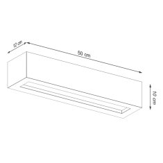 Sollux VEGA 50 Nástěnné světlo, beton SL.0993 - Sollux