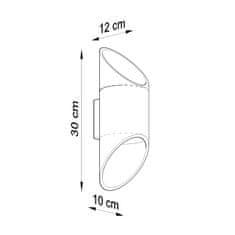 Sollux PENNE 30 Nástěnné světlo, černá SL.0114 - Sollux