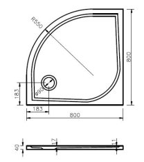 SAT Vanička akrylát. Flat 80 R550 FLA80S - SAT