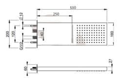 Optima OPTIMA hlav.sprcha hran.vodopád 53x16 cm OPH002 - SAT