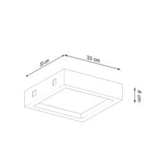 Sollux RIZA Stropní světlo, beton SL.0995 - Sollux