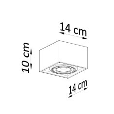 Sollux QUATRO 1 Stropní světlo, dřevo SL.0915 - Sollux