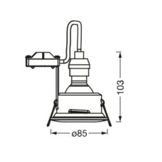 LEDVANCE SPOTLIGHT koupelnové podhledové svítidlo, GU10, 4,3W, 230V, IP65, bílá AC3146900ZS - LEDVANCE