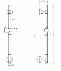 SAT SIKO sprchová tyč s vývodem 90cm SIKOBSSTV41 - SAT