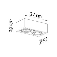 Sollux QUATRO 2 Stropní světlo, dřevo SL.0916 - Sollux