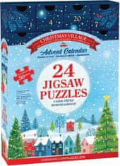 EuroGraphics Puzzle Adventní kalendář: Vánoční vesnice 24x50 dílků