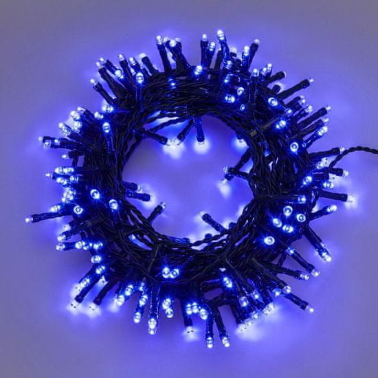 Xmas King XmasKing LED řetěz 12,8m 320 LED 31V venkovní, 8 programů modrá