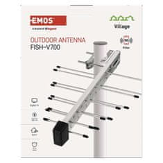 Emos EMOS Anténa univerzální VILLAGE FISH-V700, DVB-T2, filtr LTE/4G/5G J0806