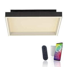 PAUL NEUHAUS PAUL NEUHAUS LED stropní svítidlo Q-MAGONG černá Smarthome stmívatelné s aplikací ZigBee 2700-5000K PN 6316-18